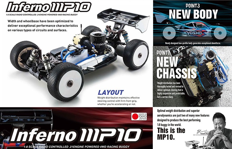 KIT INFERNO MP10 KYOSHO 1/8 Off-Road Competition Nitro Buggy